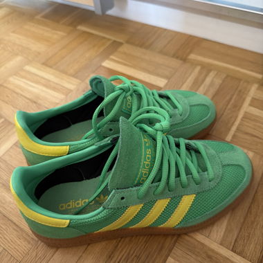 Adidas Spezial green and yellow sneakers