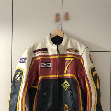 Polo Motocycle Racing Jacke schwarz/rot