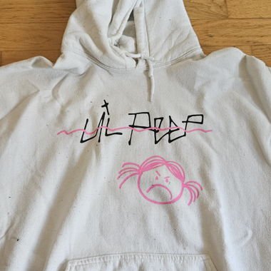 Pull à capuche Lil Peep blanc