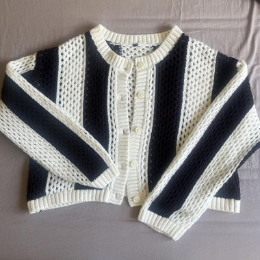 knitted cardigan striped