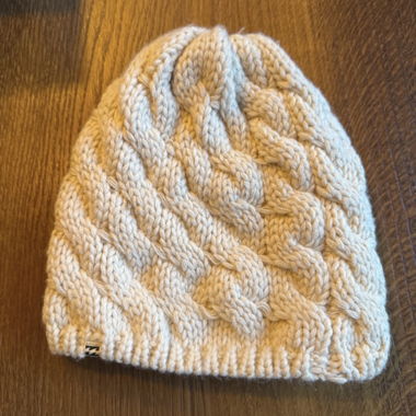 Billabong cream knit beanie