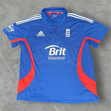 Adidas England Cricket Training Shirt in blue and