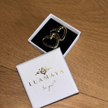 Phat Heart Hoops Large Gold - Luamaya