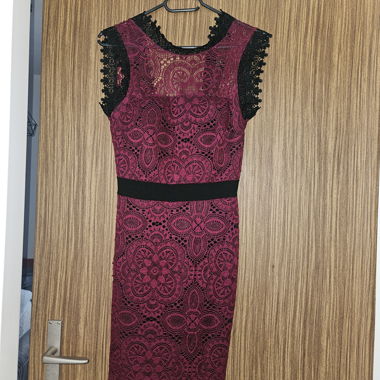 Robe dos nu violine noir
