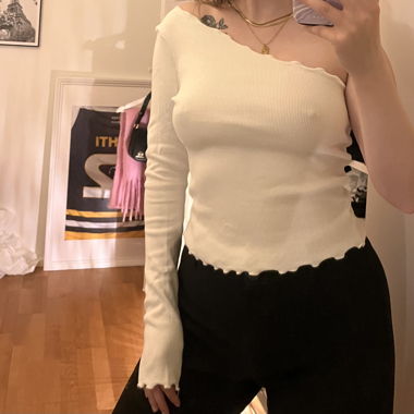 One-Shoulder Rib Top