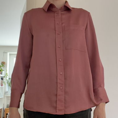 Blusa in raso rosa