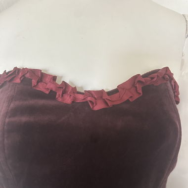Vintage velvet burgundy dress