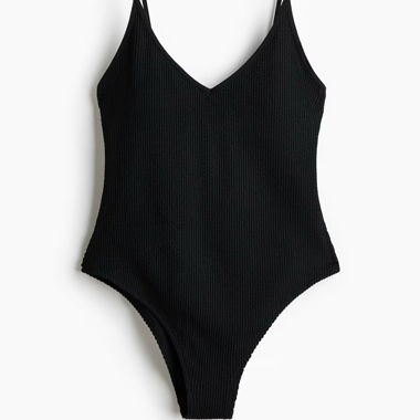 Costume nero con spalline sottili