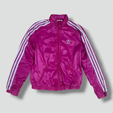 Adidas shiny pink y2k rainjacket
