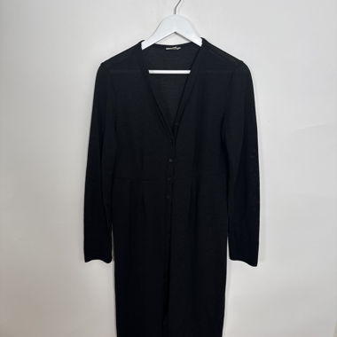 Abito in cardigan nero a maglia
