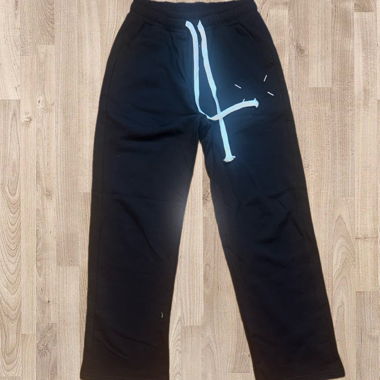 Schwarze Maison Margiela Jogginghose mit weitem Bein