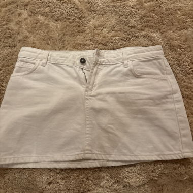 Minigonna in denim bianco