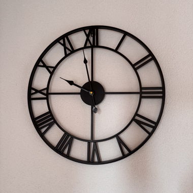 Orologio da parete rotondo nero