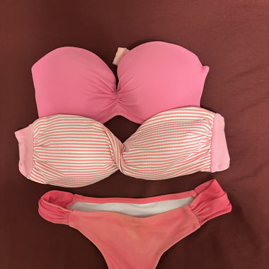 Bikini rosa con 2 top