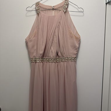 Sequined Pink Evening Dress