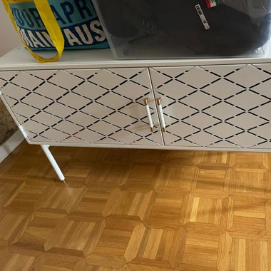 Elegant White Two-Door Cabinet