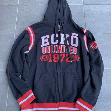 Felpa con cappuccio nera vintage Y2k Ecko Unltd