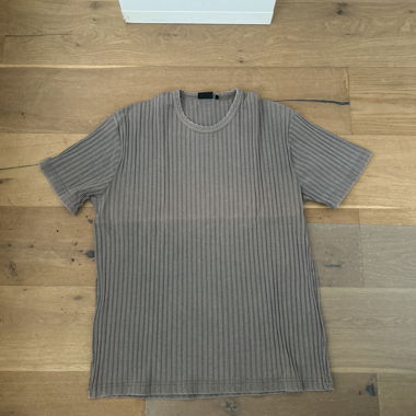 Grey Ribbed T-Shirt