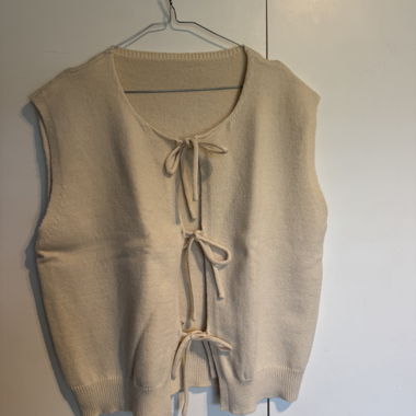 Gilet di maglia beige