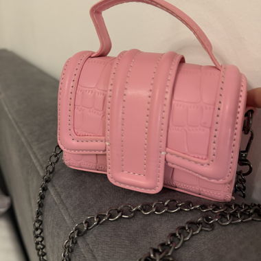 Petit sac bandoulière mini à chaîne rose