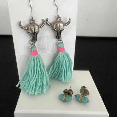 Boucles d'oreilles tete de buffle