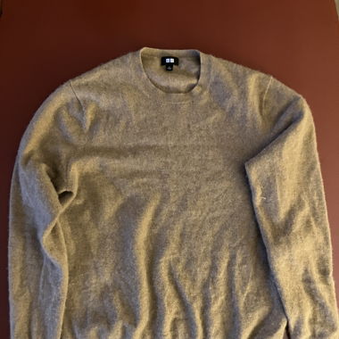 Pull 100% cachemire Uniqlo beige taille L