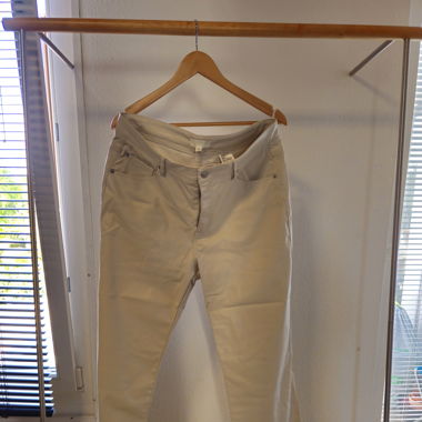Pantalon balnc effet cuir 