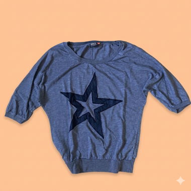 Haut ONLY Star à manches 3/4 – Gris XS