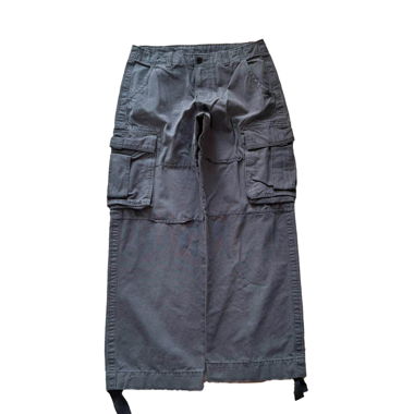 Graue Baggy Cargo-Hose