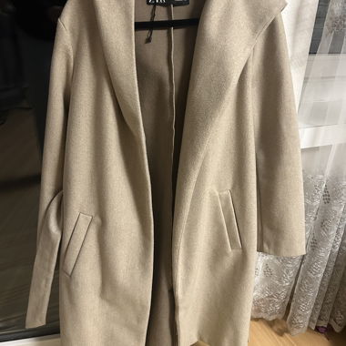 Beige Zara Coat with Hood