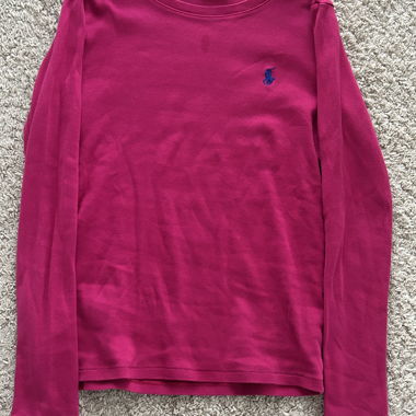 pink polo longsleeve