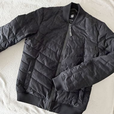 G-Star RAW black quilted bomber jacket