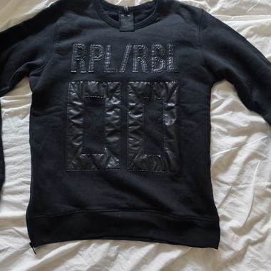 Sweat à capuche noir Replay homme