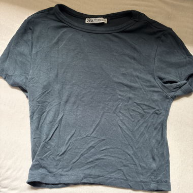 Zara Cropped Top Blau