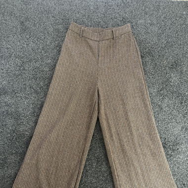 Schicke Herbst Stoffhose Gr. S-M Karo braun beige