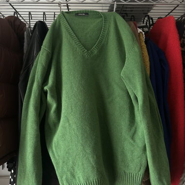 maglione vintage verde oversize
