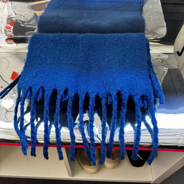 blue scarf