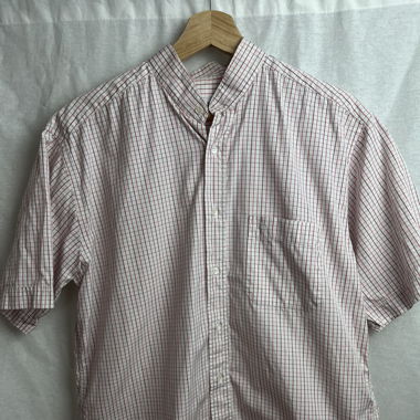 Vintage Dior Shirt with Pink Checkered Pattern