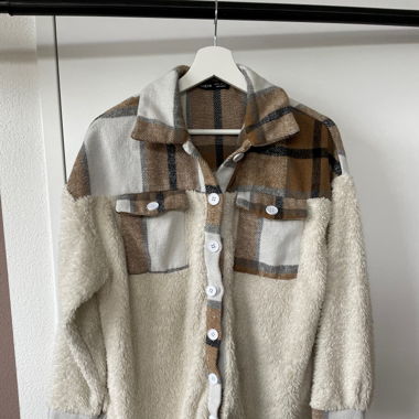 Jacke Flauschig/Fell, beige, S