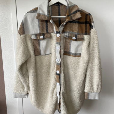 Jacke Flauschig/Fell, beige, S