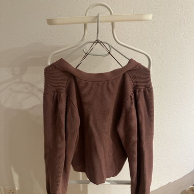 Cardigan en maille ZARA brun