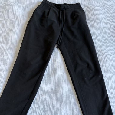 Pantalone in tessuto nero Pieces S