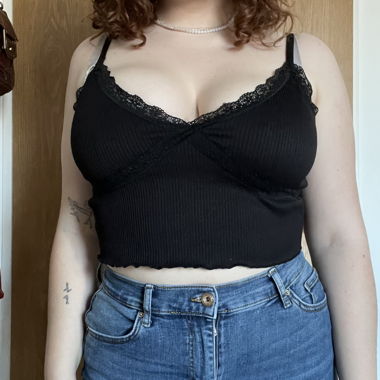 Crop Top schwarz