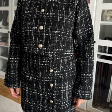 Black Bouclé Set