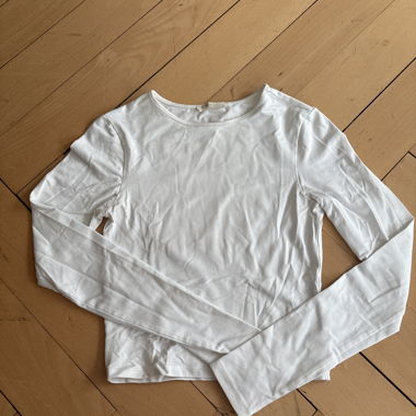 T-shirt blanc à manches longues