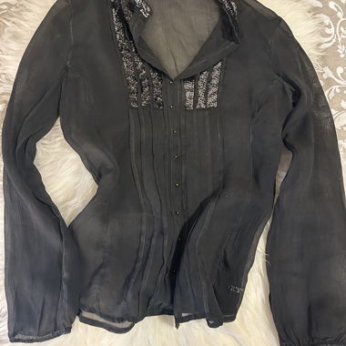 Blouse en résille perles Guess