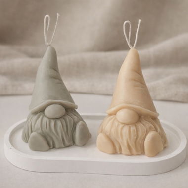 Set di figure decorative da nani con sottobicchiere
