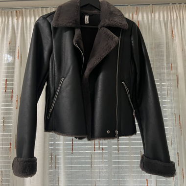 Veste en cuir de Mango