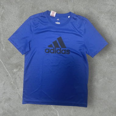T-shirt adidas blu con logo