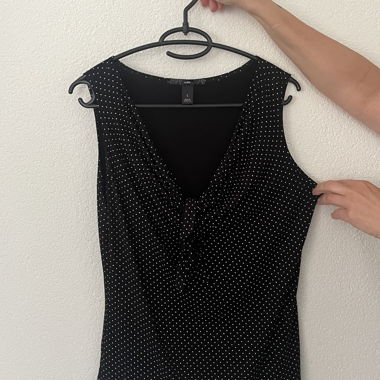 H&M Black Polka Dot Top